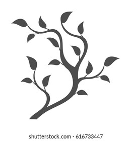Lonely young plant. Tree evolution. Set of the abstract trees. 