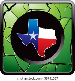 lonestar state on green cracked web icon