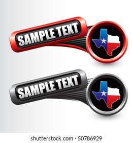 lonestar state red and gray tilted banners