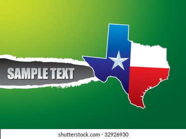 estado de lonestar en rojo blanco y azul en banner arrancado