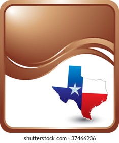 lonestar state of texas on bronze wave backdrop