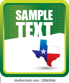 einsamer Zustand von Texas auf grünem Banner