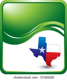 lonestar state of texas on green wave background