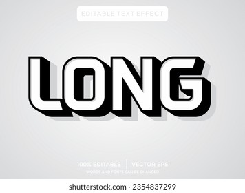 long 3D text effect template