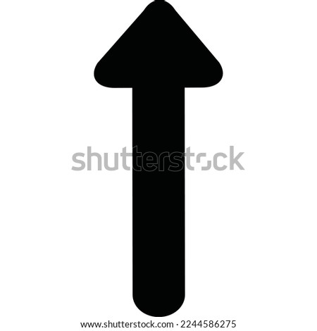 long arrow alt up Icon. Flat style design isolated on white background. Vector illustration