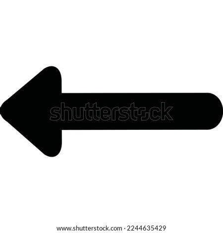 long arrow alt left flat black icon