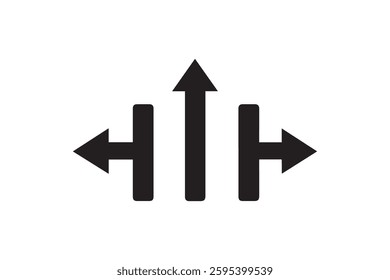 long arrow up black direction pointer, straight pointed arrow icon. Simple up and down arrows. Upward, downward arrows in green and red isolated