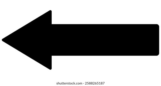  Long arrow. Black arrow icon. Black large arrow pointing right. Bold long arrow. Vector illustration.