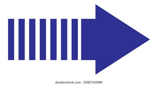 Long arrow.  Black large arrow pointing right. pointing right. Bold  long arrow icon vector. Blue long arrow icon vector illustration.