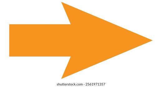 Long arrow. Black arrow pointing right. Black large arrow pointing right. Bold thine long arrow. Vector illustration.
