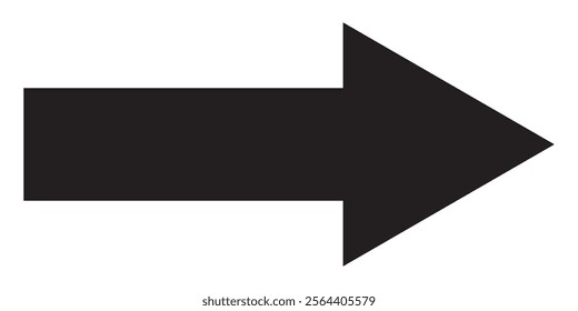 Long arrow. Black arrow pointing right. Black large arrow pointing right. Bold thine long arrow. 
