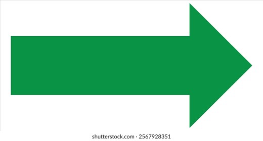 Long arrow. Black arrow pointing right. Black large arrow pointing right. Bold thine long arrow. Vector illustration.
