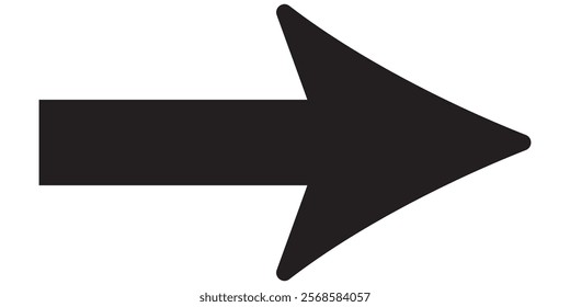 Long arrow. Black arrow pointing right. Black large arrow pointing right. Bold thine long arrow.
