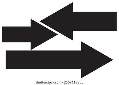 Long arrow. Black arrow pointing right. Black large arrow pointing right. Bold thine long arrow.