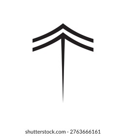 Long arrow. Black arrow pointing right. Black large arrow pointing right. Bold thine long arrow. Vector illustration.