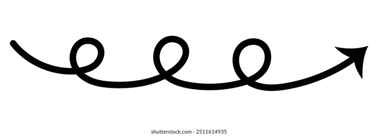 Long arrow curved icon. Long arrow. Curved arrow icon isolated on white background. design eps 10