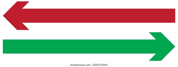 Long Arrow Design Double Arrow Icon Style 