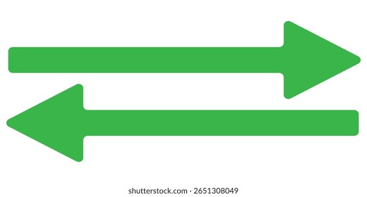 Long Arrow Design Double Arrow Icon Style EPS10