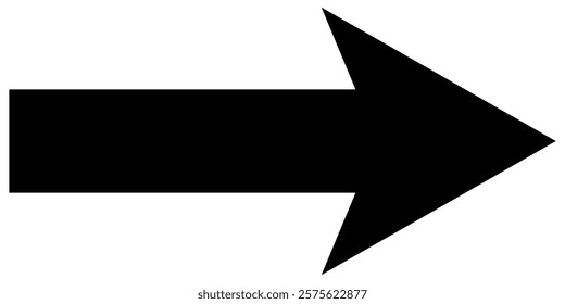 Long arrow icon. Abstract long arrow icon in bold style. Long arrow icon in abstract style. Long arrow icon in vintage style. Vector illustration.