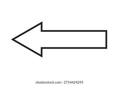 Long arrow icon. black horizontal single arrow. Vector illustration.