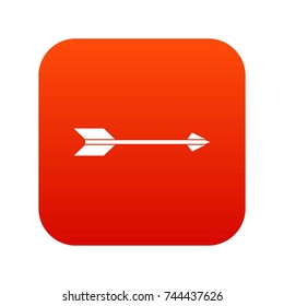 Long arrow icon digital red for any design isolated on white vector illustration