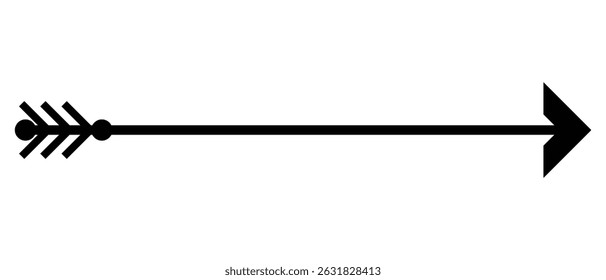 long arrow icon, flat style long and thin arrow icon.