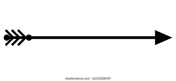 long arrow icon, flat style long and thin arrow icon.