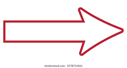 Long arrow icon isolated. Long arrow vector, icon. Red, Black and Blue horizontal arrow. Right and Left long arrow vector icon.