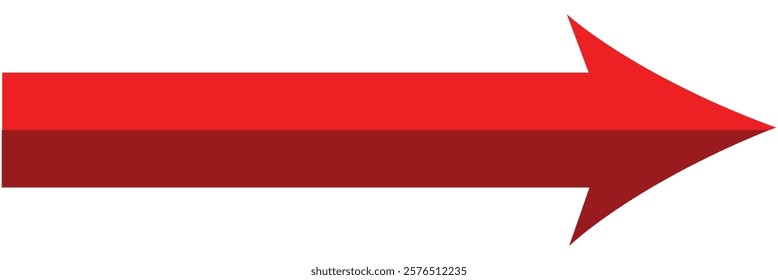  long arrow. long arrow icon for navigation, presentations, and infographics. Long red arrow icon in flat style illustration