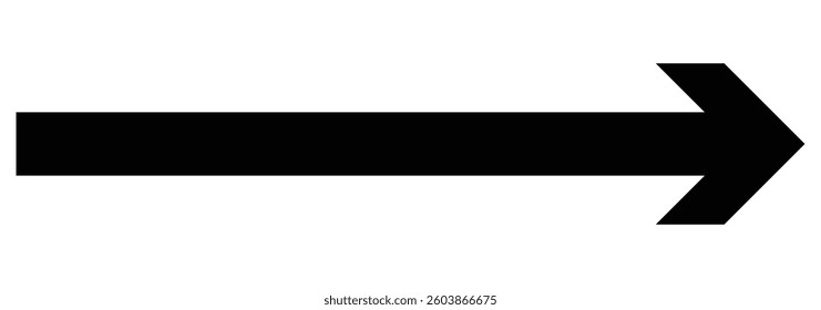Long arrow icon. arrow on a white background. vector illustration. Arrow icon isolated. 