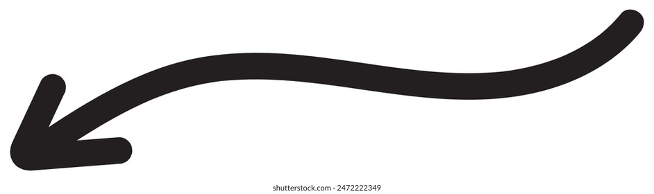  long arrow icon. Arrow pointing . long Arrow vector . arrow or web design.