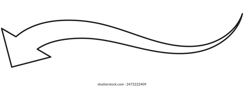  long arrow icon. Arrow pointing . long Arrow vector . arrow or web design.