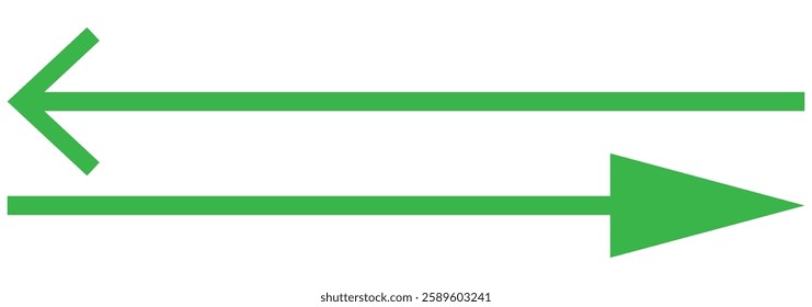 Long arrow icon set. Black arrow pointing. Black large arrow. Bold thine long arrow icon. Vector illustration. eps 888.