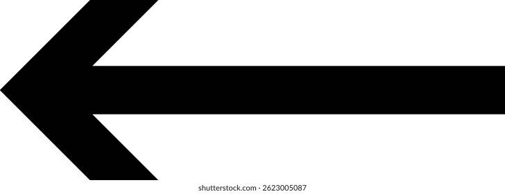 long arrow icon set. Horizontal double side.  presentation and education. Straight long arrows
