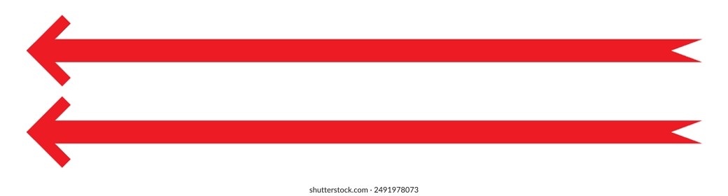 Long arrow icon. long arrow vector. flat style Arrow symbol.  arrow on a white background. vector illustration. 