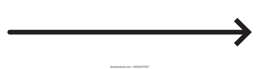 Long arrow icon. long arrow vector. flat style Arrow symbol. arrow on a white background. vector illustration. 