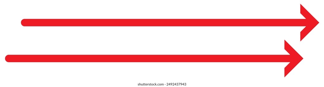 Long arrow icon. long arrow vector. flat style Arrow symbol. arrow on a white background. vector illustration. 