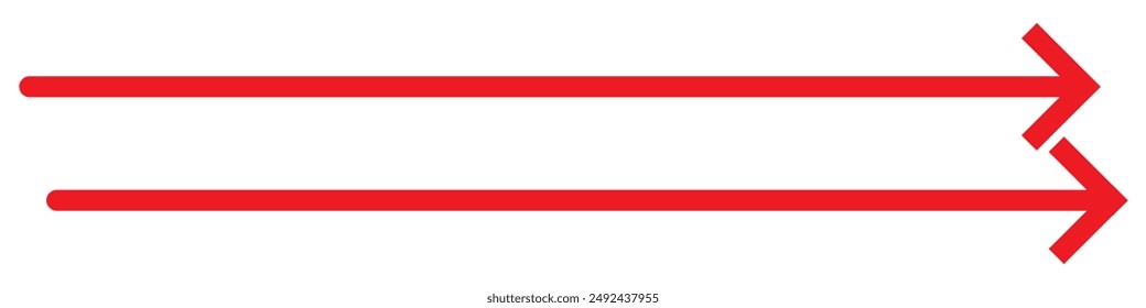 Long arrow icon. long arrow vector. flat style Arrow symbol. arrow on a white background. vector illustration. 