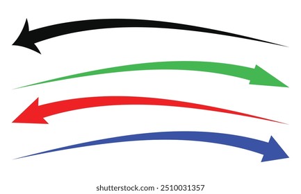 Long arrow icon. long arrow vector. flat style Arrow symbol. Long curve arrow icon. Eps 10.