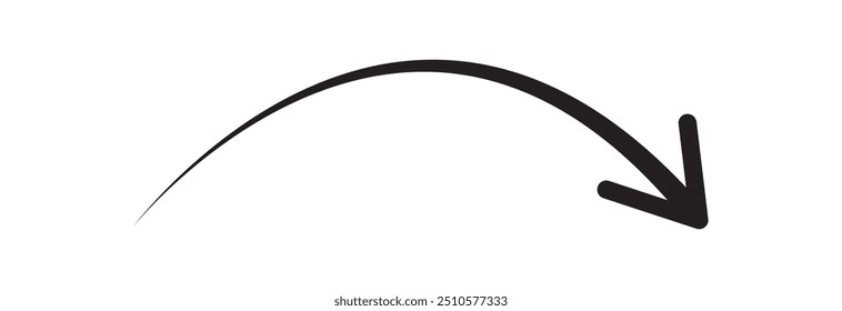 Icono de flecha larga. Vector de flecha larga. estilo plano Diseño de símbolo de flecha eps 10