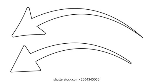 Long arrow icon. long arrow vector. flat style Arrow symbol. arrow on a white background. vector illustration.
