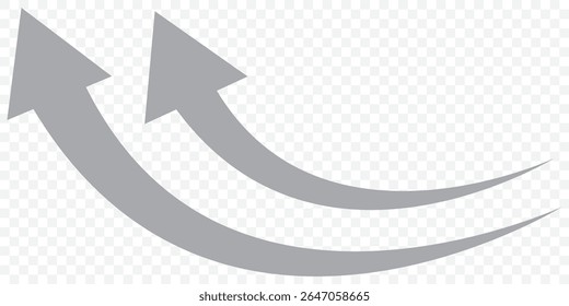 Long arrow icon. long arrow vector. flat style Arrow symbol. arrow on a Transparent background. vector illustration on Transparent Background. EPS 10.