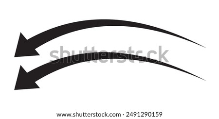 Long arrow icon. long arrow vector. flat style Arrow symbol.  arrow on a white background. vector illustration.