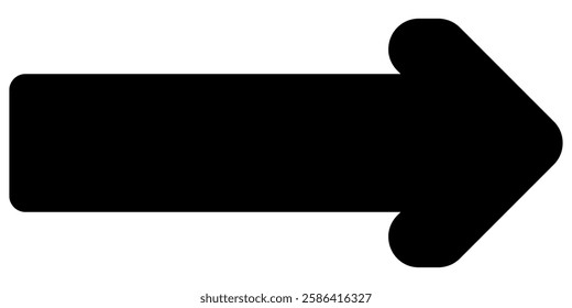  Long arrow icon vector illustration. Black large Bold long arrow icon. Black long arrow isolated on a white background. Long black arrow pointion right.