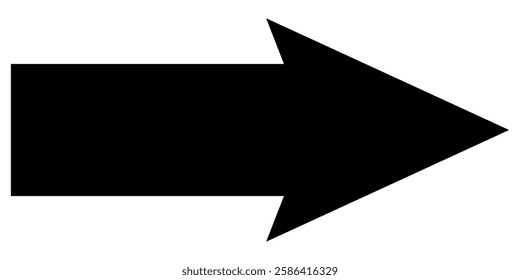  Long arrow icon vector illustration. Black large Bold long arrow icon. Black long arrow isolated on a white background. Long black arrow pointion right.