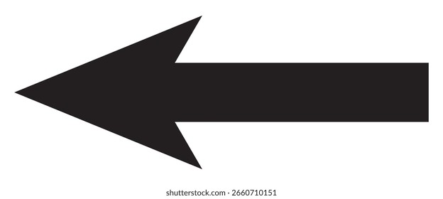 Ícone de seta longa. Seta vetorial sobre fundo branco. Seta longa em estilo moderno. Ícone de vetor de setas longas planas. Ilustração de vetor de ponto de direção. Sinal e símbolo de seta longa
