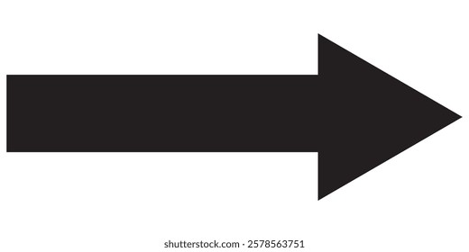 Long arrow icon Vector. Long arrow pointing Right and left . Black and Red arrow icon. Long arrow isolated on white background.