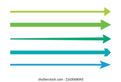 Long Arrow Icon Vector Set