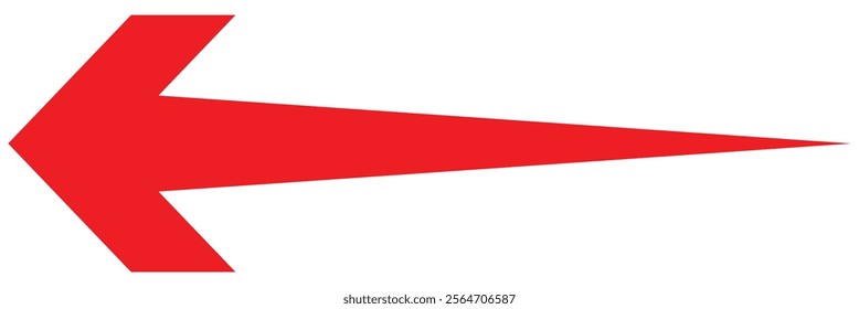 Long arrow icon. Vector trendy long arrows in flat style. Red long arrow pointing. Replaceable vector design. EPS 10