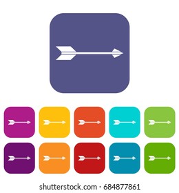Long arrow icons set